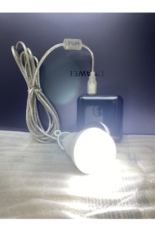 Kamp Lambası 3 Metre Usb Led Ampul Kamp Lambası Mini Kamp Feneri Beyaz