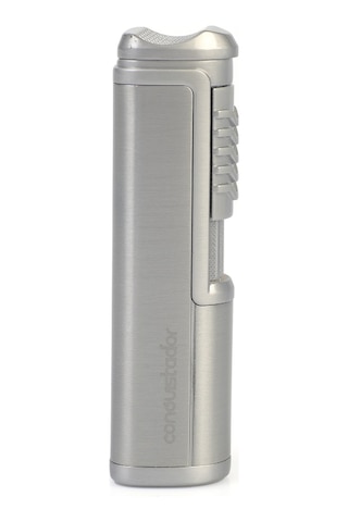 Conquistador Tek Torch Pürmüz Gümüş Metal Puro Çakmağı Cnq-029