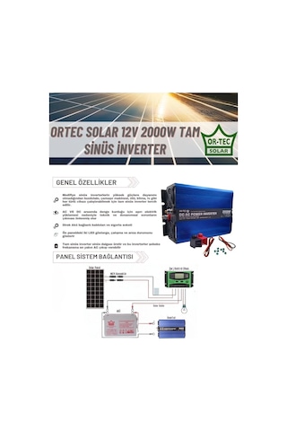 Ortec Ort2000 12v 2000w Tam Sinüs Inverter