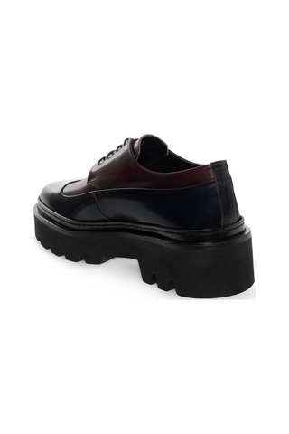 Cacharel Bordo Eva Taban %100 Deri Smart Casual Ayakkabı Kırmızı