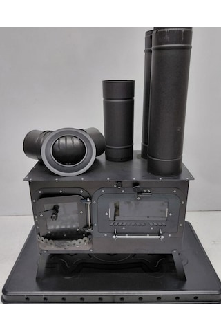 Kamp Sobası Odun/kömür Yakıtlı, Cam Kapaklı, Baca Borulu Kamp Sobası Odun/kömür Yakıtlı, Cam Kapaklı, Baca Borulu