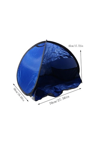 Yaratıcı Açık Hava Mini Güneş Barınakları Kamp Açılır Güneş Gölgelik Baş Ve Yüz Çadırı Plaj Pikniği İçin Mavi