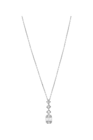 0.35 Karat Baget Pırlanta Kolye 05711415