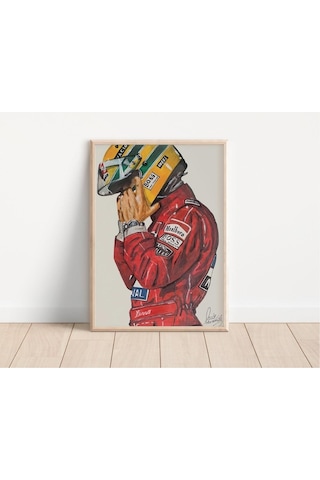 F1 Ayrton Senna Posteri -çerçevesiz