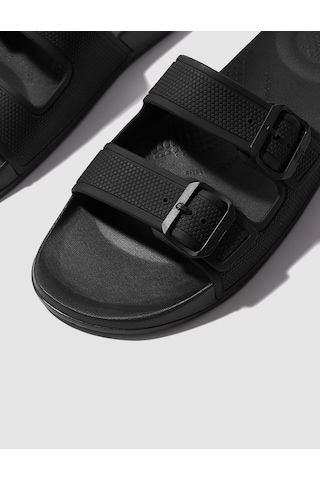 Fitflop İqushıon GS9 Çift Tokalı Erkek Terlik - Siyah