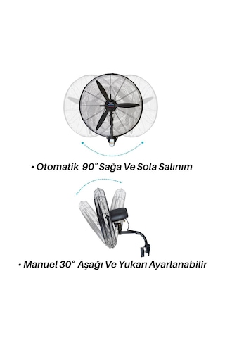 Efe Radyant Sanayi Tipi Vantilatör Uzaktan Kumandalı 75 Cm 30 İnç