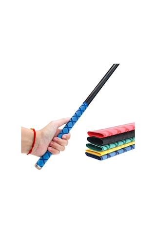 30mm Olta Kamışı Koruyucu Kaydırmaz Makaron Shrink 100cm - Mavi Mavi