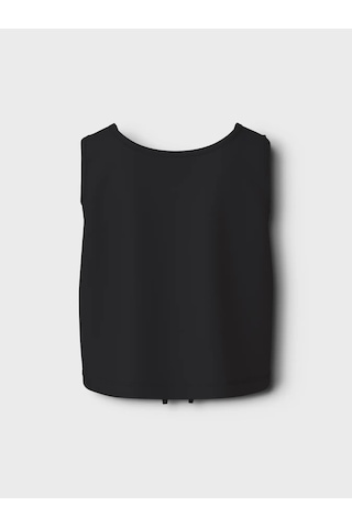 Name It Nkfvaya Sl Kız Çocuk Crop T-shirt 13241654 Siyah