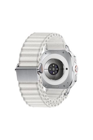 Forzacase Samsung Galaxy Uyumlu Watch 7 Ultra İçin Metal Tokalı Esnek Hasır Örgü Kordon Kayış - Fc783 Beyaz
