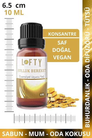 Lofty Bolluk Bereket Uçucu Yağ Buhurdanlık Esansı Oda Kokusu 10 ML