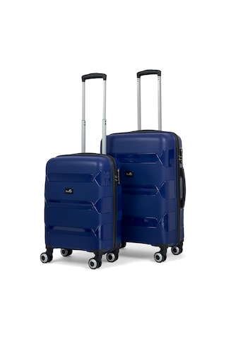 Lucas Polipropilen Kırılmaz Valiz, Kabin Boy&orta Boy Lacivert