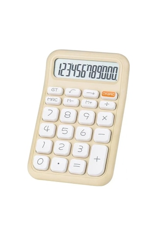 Powermaster Pm-25408 Krem Renk Beyaz Tuş 12 Haneli Hesap Makinesi