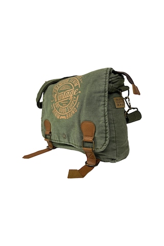 Vintage Salaş Kaliteli Unisex Günlük Gezi Kamp Okul Postacı Omuz Çantası San Diego 32 Cm X 25 Cm Haki