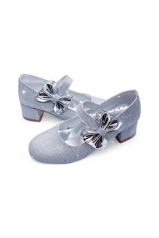 Beebron Ortopedik Topuklu Abiye Kız Çocuk Ayakkabı Shining Series Abiayk2401 Simli Gümüş Gümüş - Simli