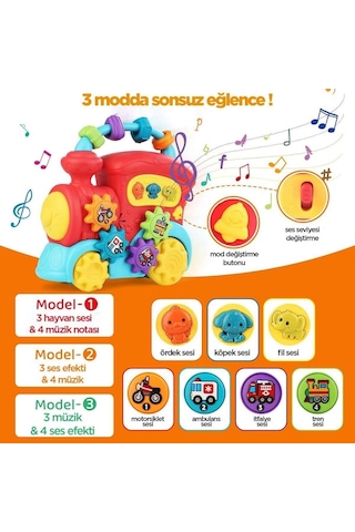 Minibo Sesli Ve Işıklı Sevimli Aktivite Treni
