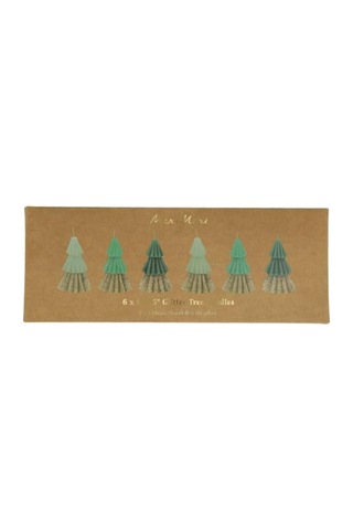 Green Mini Tree Candles - Yeşil Mini Ağaç Mumlar 6'li Diğer