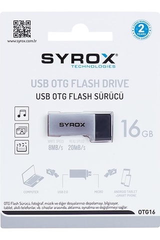 Syrox SYX-OTG16 16 GB USB 2.0 OTG Micro Flash Bellek