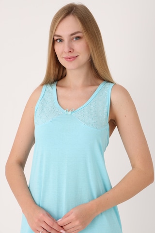 Yasar Underwear Kadın Uzun,kolsuz %100 Pamuk Elbise İçliği Kombinezon Yeşil Yeşil