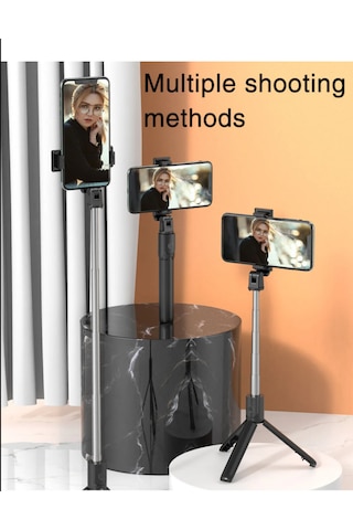Tripod L02 4 In 1 Bluetooth Kumandalı Tripod Selfie Çubuğu
