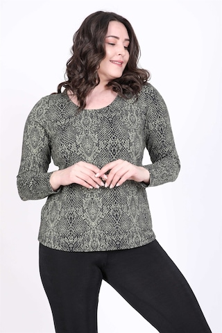 Arkası Çapraz Biyeli Bluz Haki