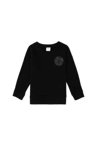 U.S. Polo Assn. Kız Çocuk Siyah Bisiklet Yaka Basic Sweatshirt 50296391-VR046