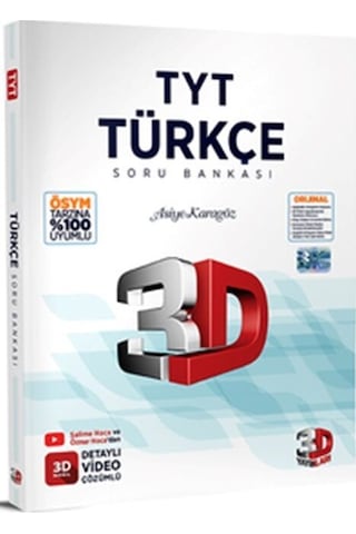 3d Yayınları Tyt Türkçe Soru Bankası 2026 3d Yayınları Tyt Türkçe Soru Bankası 2026
