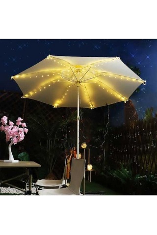 Ulzyvf Led Deri İpli Şemsiye Çadır - Parti Dekoru Ve Renkli Açık Hava Peri Işıkları