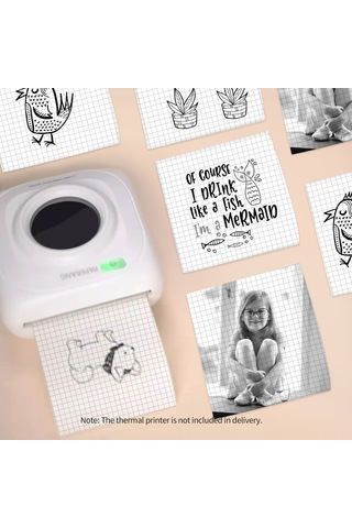 Yaleker Gri Kareli Termal Kağıt 57x30mm - 3'lü Paket, 2 Yıl Muhafaza Süresi, Bpa'sız, 3.5m Uzunluk