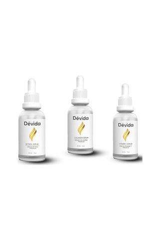 Tr Retinol + Kolajen + C Vitamini Serum 3 Lü Set Kırışıklık Alın Çizgisi Göz Çevresi