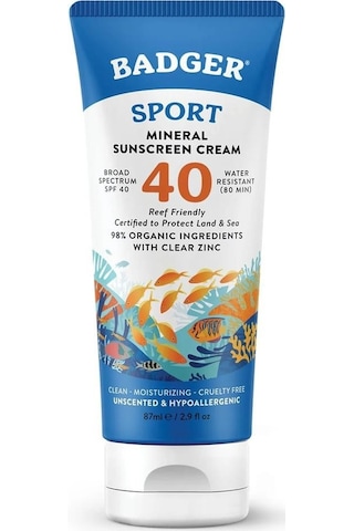 Badger Clear Zinc Kokusuz Güneş Kremi SPF 40 87 ML