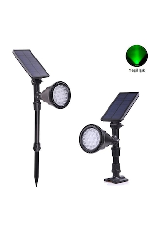 30 Watt Solar Çim Bahçe Armatürü / Çim Saplama Ağaç Aydınlatma Yeşil