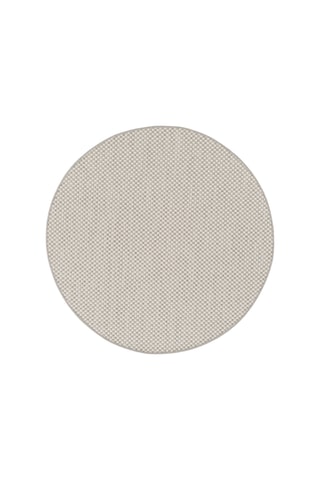 Sisalux 3082 Beyaz Gri Yuvarlak Sisal Dokuma Jüt Kilim Hav Toz Vermez Mutfak Oturma Odası Halısı Beyaz - Gri