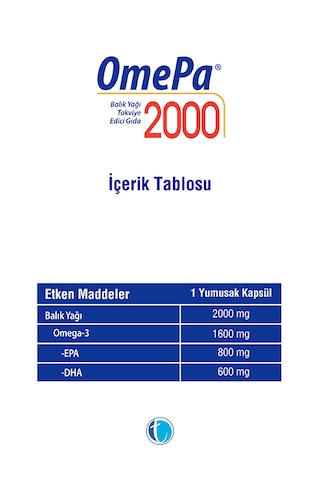 Omepa 2000 30 Yumuşak Kapsül