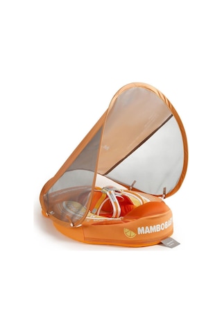 Mambobaby Yüzme Simidi - Orange, Emniyetli, Gölgelikli Ve Ayak Destekli