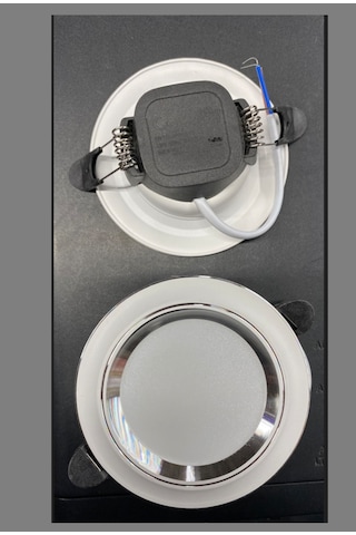 6 W Sıva Altı Cob Led Beyaz-krom Kasa Spot Gömme Tavan Armatürü 3 Renk Ct-5257 10 Adet Diğer