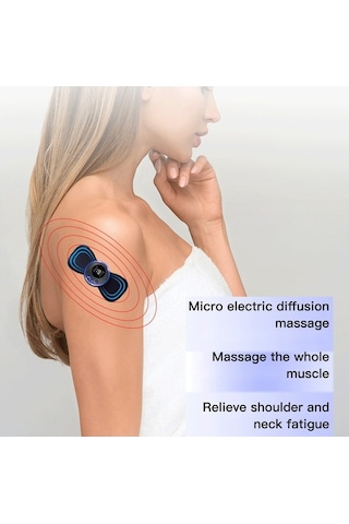 Maoyaya Taşınabilir Mini Elektrikli Boyun Masaj Aleti 8 Mod Servikal Bacak Gevşeme Çok Renkli Çok Renkli