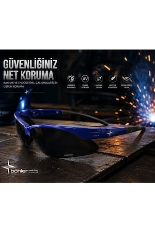 Böhler Welding Ir5 Kaynak Güvenlik Gözlüğü Profesyonel Koruyucu İş Gözlüğü