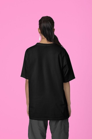 Sevbano Unisex Oversize Baskısız Basic Tişört Siyah