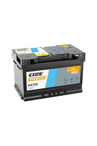 Exıde Ea722 12v 72ah 720a Premium Akü Ford-opel Alçak Tip Üretim Tarihi:2025