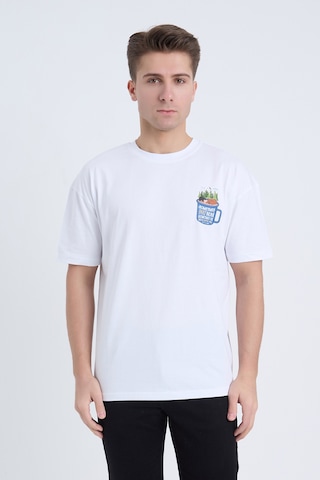 Velvoria Unisex Oversize Beyaz Sometimes Bear T-shirt