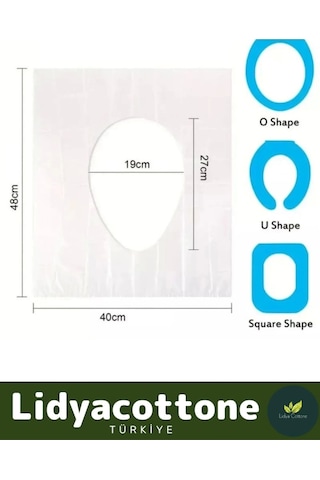 Klozet Kapak Örtüsü Pratik Kullanımlı Hijyenik Klozet Kapağı Poşeti Avm Halka Açık Tuvalet 50 Adet Çok Renkli