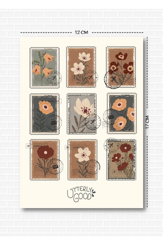 Pul 5'li Sticker Bullet Journal Notebook Ajanda Scrapbook Için