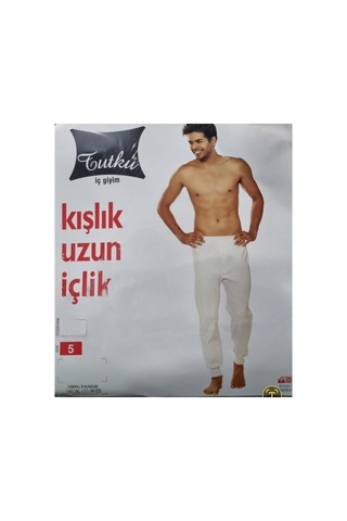 Uğur Bebe Tutku Yeni Sezon Erkek %100 Pamuk Krem Renk Kışlık Uzun Alt İçlik Krem Krem