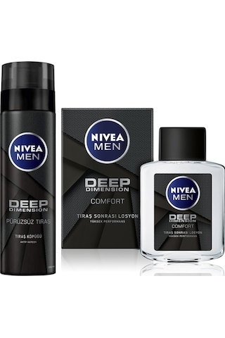 Nivea Men Deep Dimension Pürüzsüz Tıraş Köpüğü 200 ML + Comfort Tıraş Sonrası Losyon 100 ML