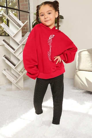 Çocuk Song Butterflies Baskılı Sweatshirt Siyah