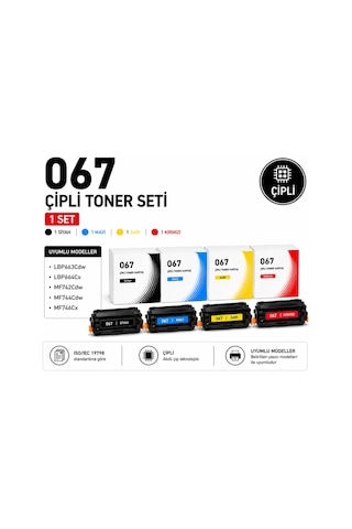 067 Çipli Toner Seti Siyah - Mavi - Sarı - Kırmızı