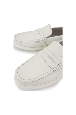 Tamer Tanca Erkek Hakiki Deri Kırık Beyaz Loafer Ayakkabı 298 3310-4099 Erk Ayk Y26 Kırık Beyaz Gutı