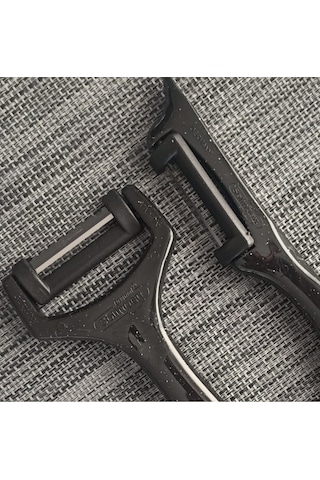 Solingen Yan Ve Düz Soyacak 2'Li Siyah Çok Renkli