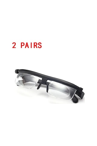 Çift Ayarlanabilir Odaklı Okuma Gözlüğü -3 İla +6 Diyoptri Çok Renkli