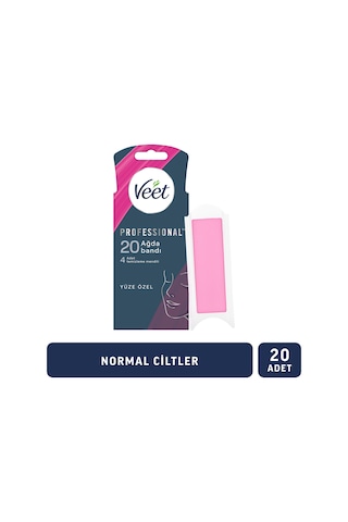 Veet Professional Sir Ağda Bandı Yüz Bölgesi Normal Ciltler 20'li